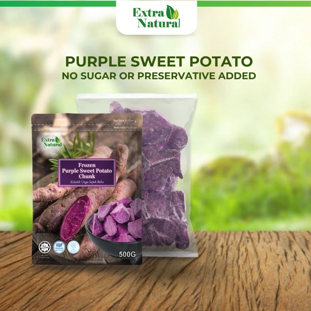 【Frozen】Purple Sweet Potato Chunk | Ubi Keledek | No Sugar No Preservatives | Extra Natural