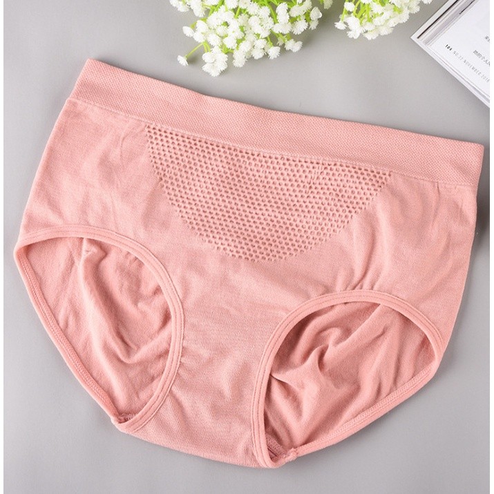 3D Honeycomb Warmer Underwear Seamless Mid-Waist Ladies Abdomen-Lifting Hip-Lifting Body Briefs Women's