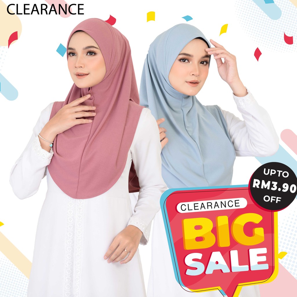 READY STOCK  Tudung Sarung Moscrepe Sarimah Plain