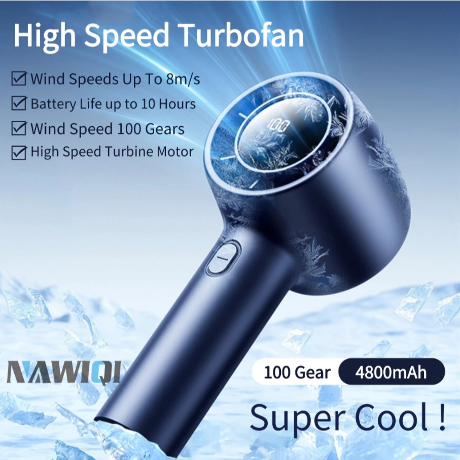 NEW【 100 Speed 】 Portable USB Mini Fan kipas mini kipas tangan Mini Fan Rechargeable Handheld Fan with Led Display