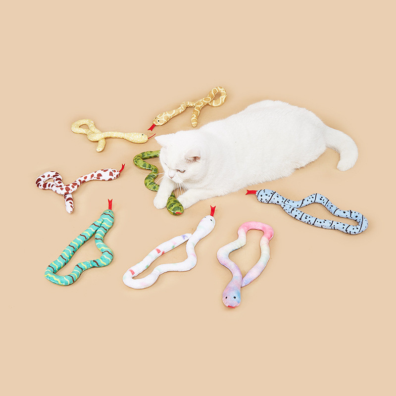 Cat toys, plush toys, greedy snakes, cat toys, self feeding, grinding teeth, bite resistant, interactive, soothing, cat toys, plush toys, pet supplies wholesale