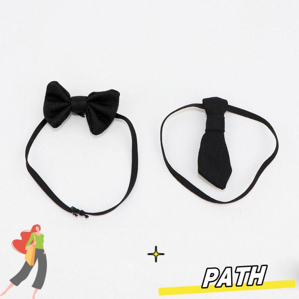 PA-HOME Doll Clothing Decorations, DIY Fashion Clothes Bow Ties, 2 Styles Black Doll Shirt Ties 1/11 OB11 Dolls/1/12 Bjd Dolls