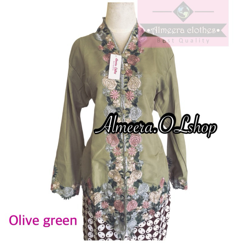 Versatile Must Encim kebaya color combination of modern kartini embroidered flowers - Image 3