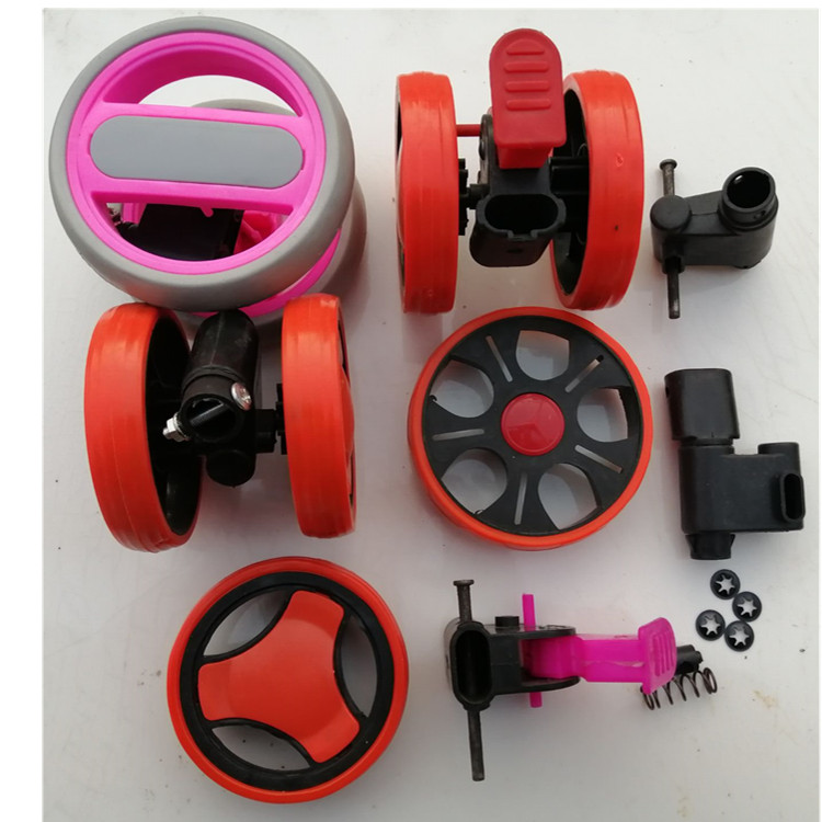 Bamboo Stroller Accessories Rattan-Proof Stroller Wheel Steering Tube Baby Stroller Front Rear Wheel Rubber Wheel Foam Wheel