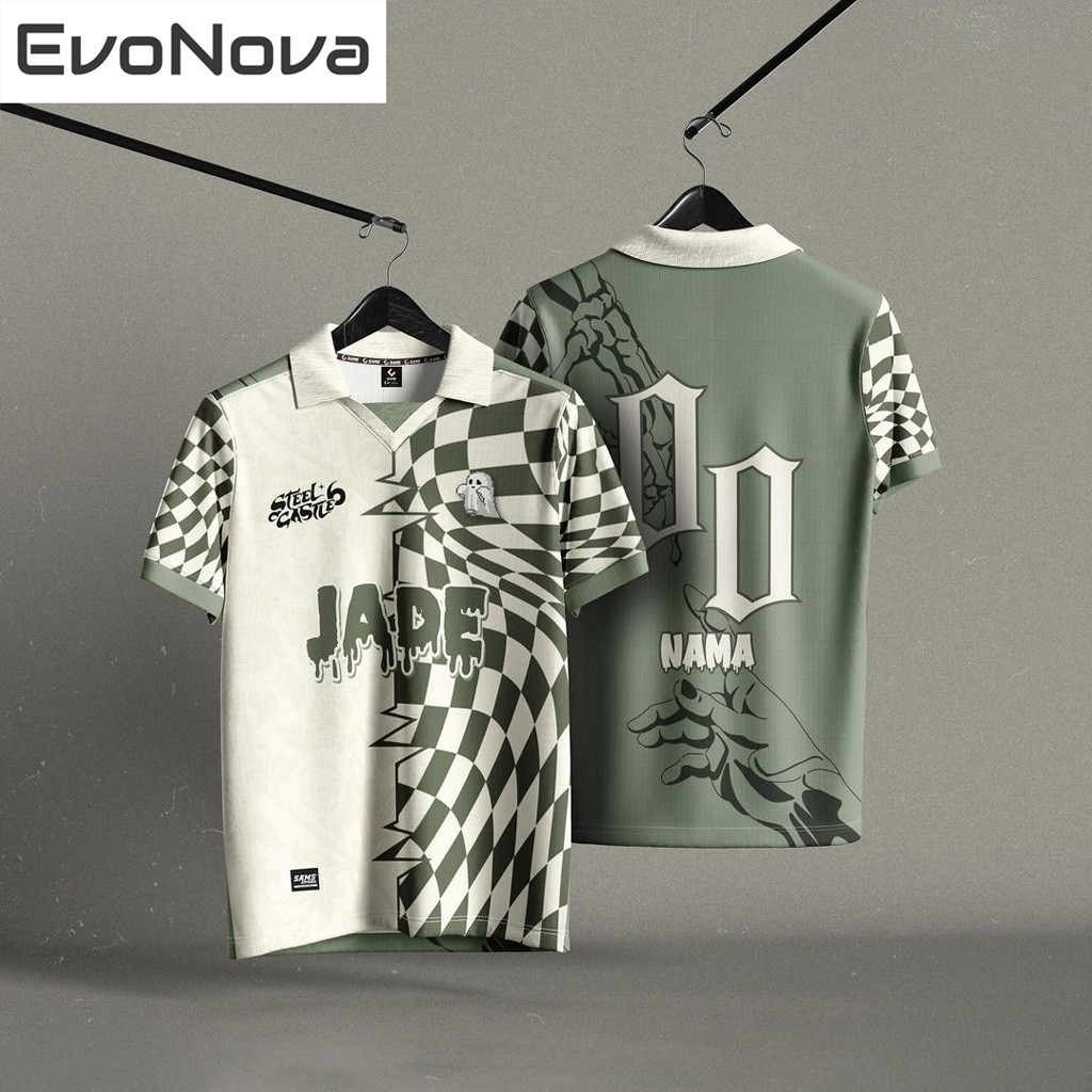 【Free Custom Name & Number】EvoNova Jersey Retro Collar Jersey Shirt for Men Women Unisex Polo Shirt Short