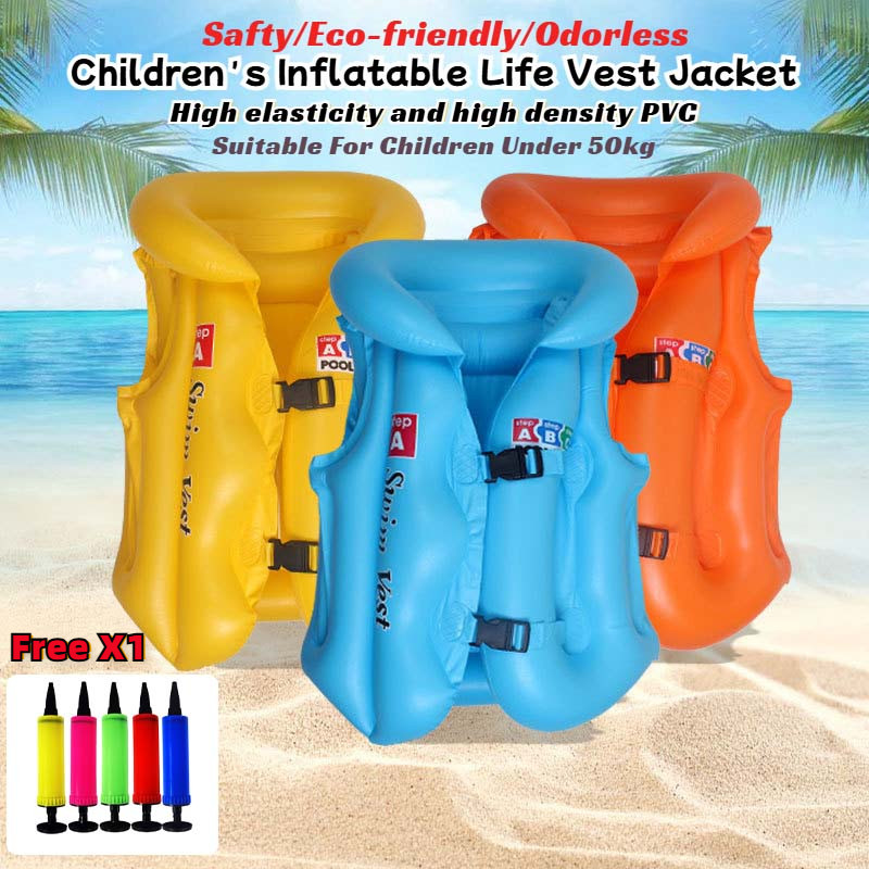 Children's Inflatable Swimsuit Buoyant Life Vest Jacket Swimming Suit Swimming Gear Safty and Eco-friendly No Air Leakage