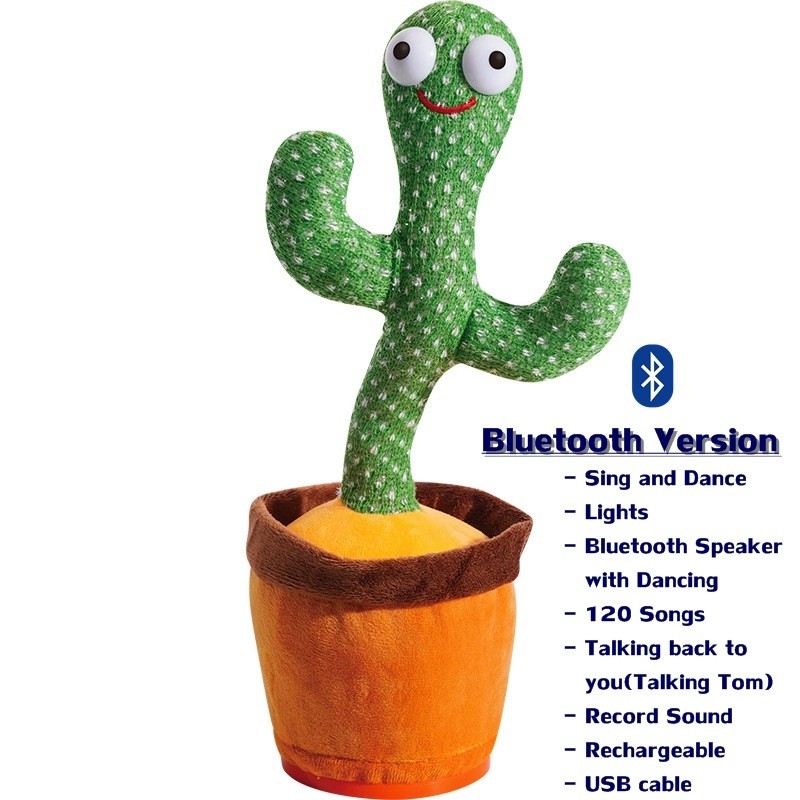 【 Rechargerable 】Dencing Cactus Toy Talk Kaktus Bercakap Dancing toy song plush Dancing Cactus Early Childhood Education
