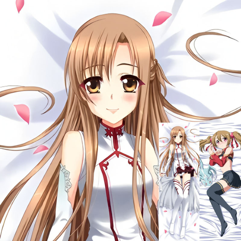 DIY Custom Anime Sword Art Online Yuuki Asuna Dakimakura Decorative Pillowcases Cosplay Costume Pillow Cover Case