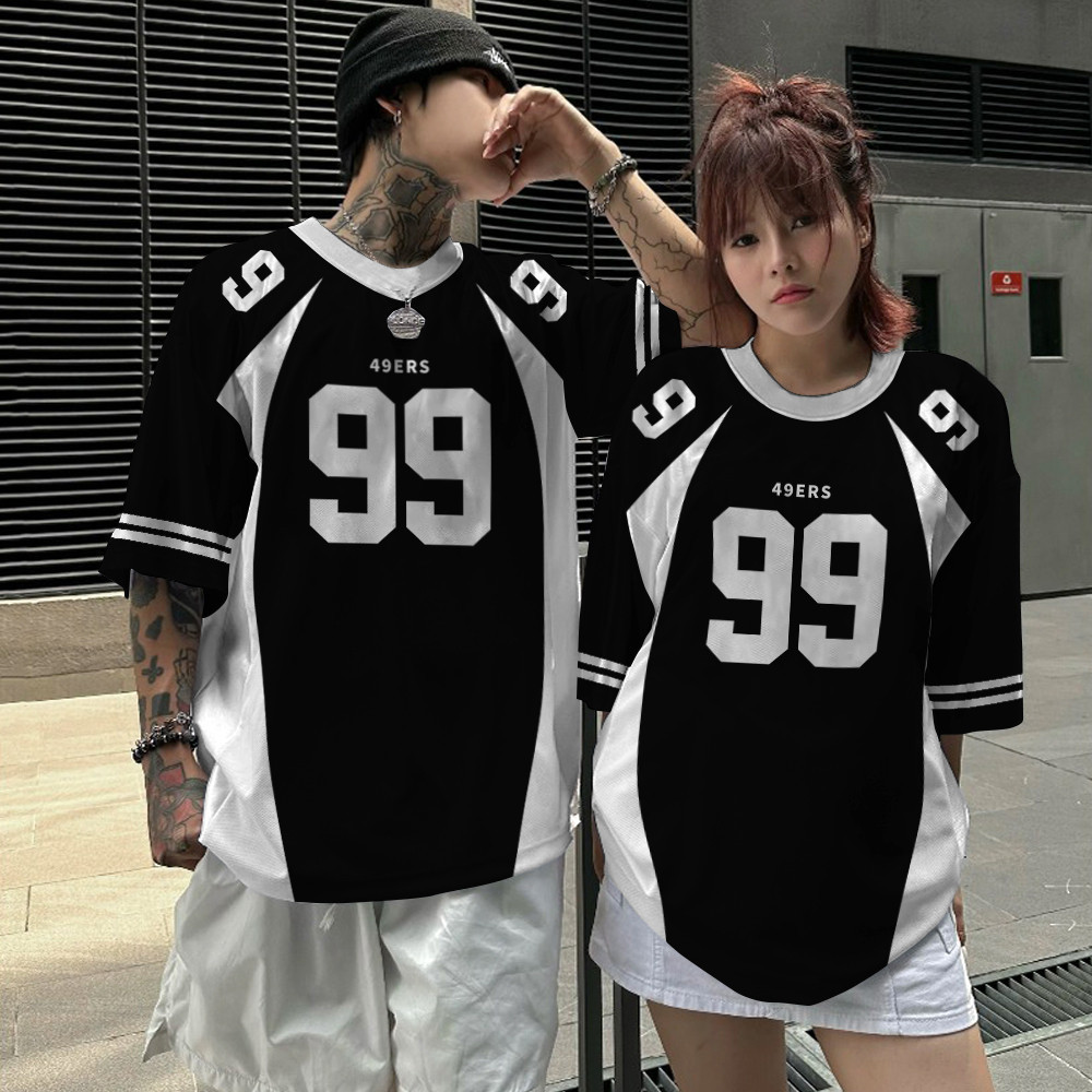 Couple Jerse T-shirt digital graphic 3D printing short sleeved T-shirt clothing for high street youth