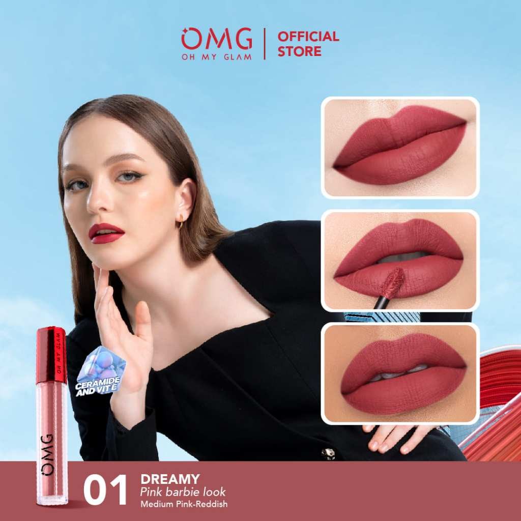 Versatile Durable OMG OH MY GLAM Matte Kis Lip Cream 3.5 gr | Tnt beauty shop - Image 5