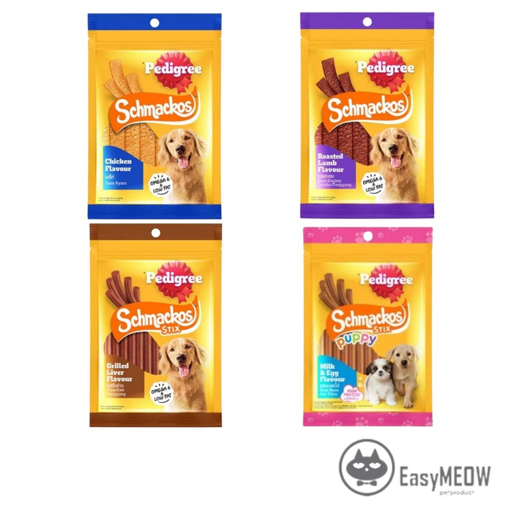 Pedigree Schmackos Jerky/Stix 70g - Chicken, Roasted Lamb, Grilled Liver