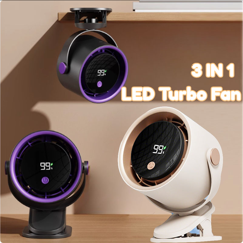 2025 New Upgrade Rechargeable Table Fan 100-Speed Adjustable Air Circulation Fan Turbo Technology Desktop Fan Silent Fan