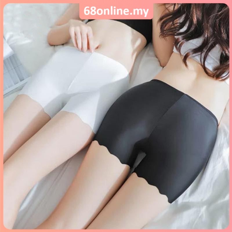 [Johor Seller] ) S Casual Plain Round Boyshorts for Women Celana Keamanan Seamless Women Panties