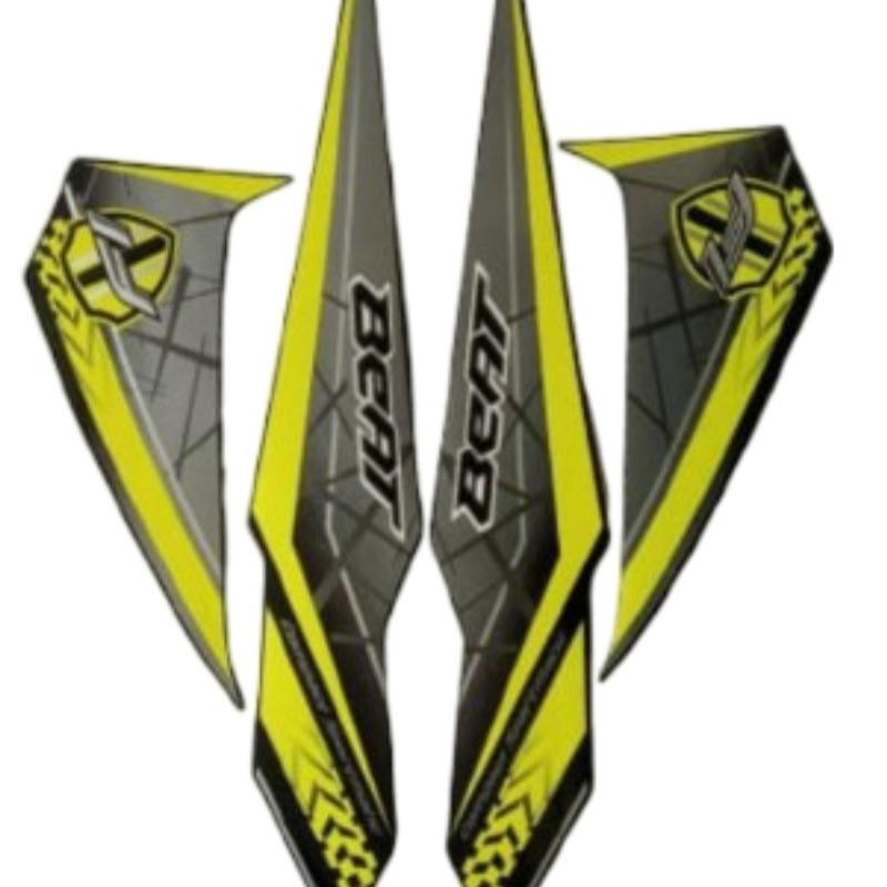 HIJAU Motorcycle Striping Stickers HONDA BEAT Fi ECO ESP 2016 Black Green Full Body Quality - Motorcycle Sporty Bicycle striping beat