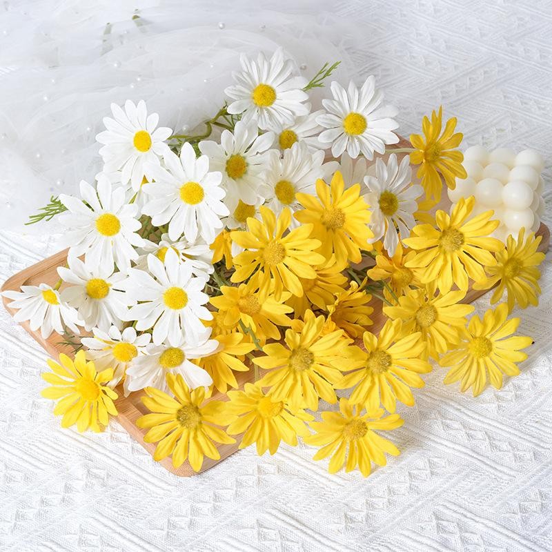 Artificial Daisy Flower Bouquet for DIY Wedding Home/ Living Room Decoration Flowers