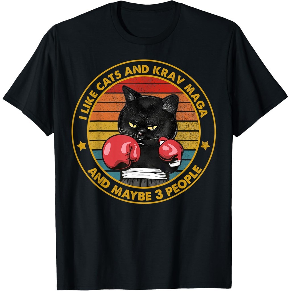 Men's cotton Krav Maga Cat Martial Arts Israel Defense Forces T-Shirt Fast Shipping S-5XL