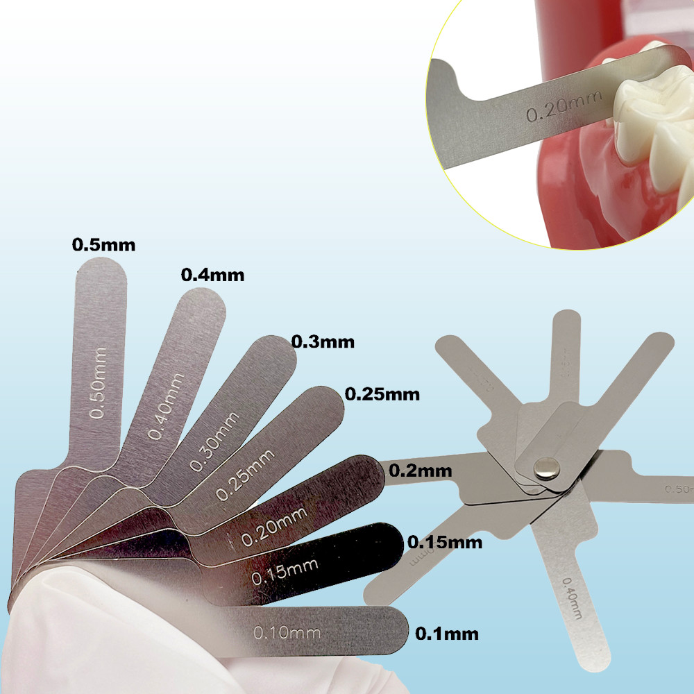 Dental Interproximal Measuring Ruler Measure Dentist Tooth Gap Stainless Steel Ruler Autoclave Dental Measuring Tools