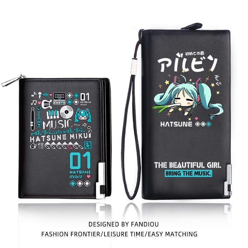 [Ready Stock] Your Royal Highness Princess Merchandise Anime Wallet Men Women PU Zipper Long Student Vocaloid Card Holder miku Wallet Suitable for Gifts Outdoor Travel Shopping Bag