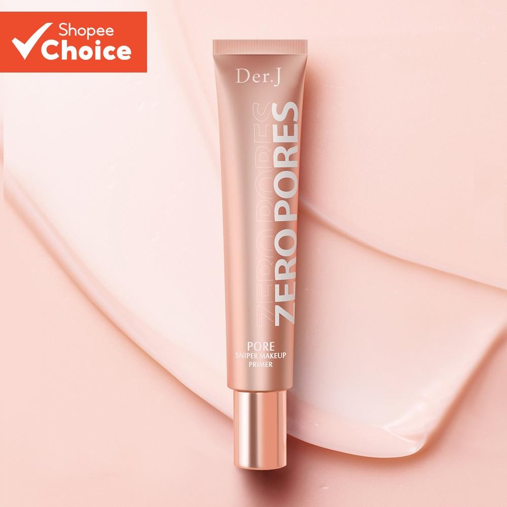 Der.j Zero Pore Soft Focus Makeup Primer, Base Cream Liquid Foundation Makeup Skin Care Products, Natural Moisturizing Brightening Concealer Even Skin Tone Girl BB Cream 30ml