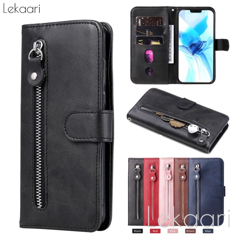 Zipper Flip Case Samsung Galaxy A07 A17 A16 A26 A36 A56 A06 A55 A35 A15 A05 A05s A25 A14 A24 A54 A34 A10s A20s A31 A11 Leather Luxury Wallet Card Slots Phone Cover