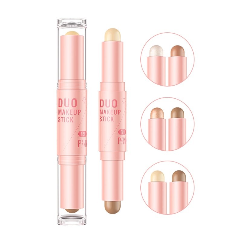 Purpose Essential PINKFLASH Double Shaping Blush Flicker Honey DUO Makeup Stick Bronzer Contour Creamy Smooth Highlig...