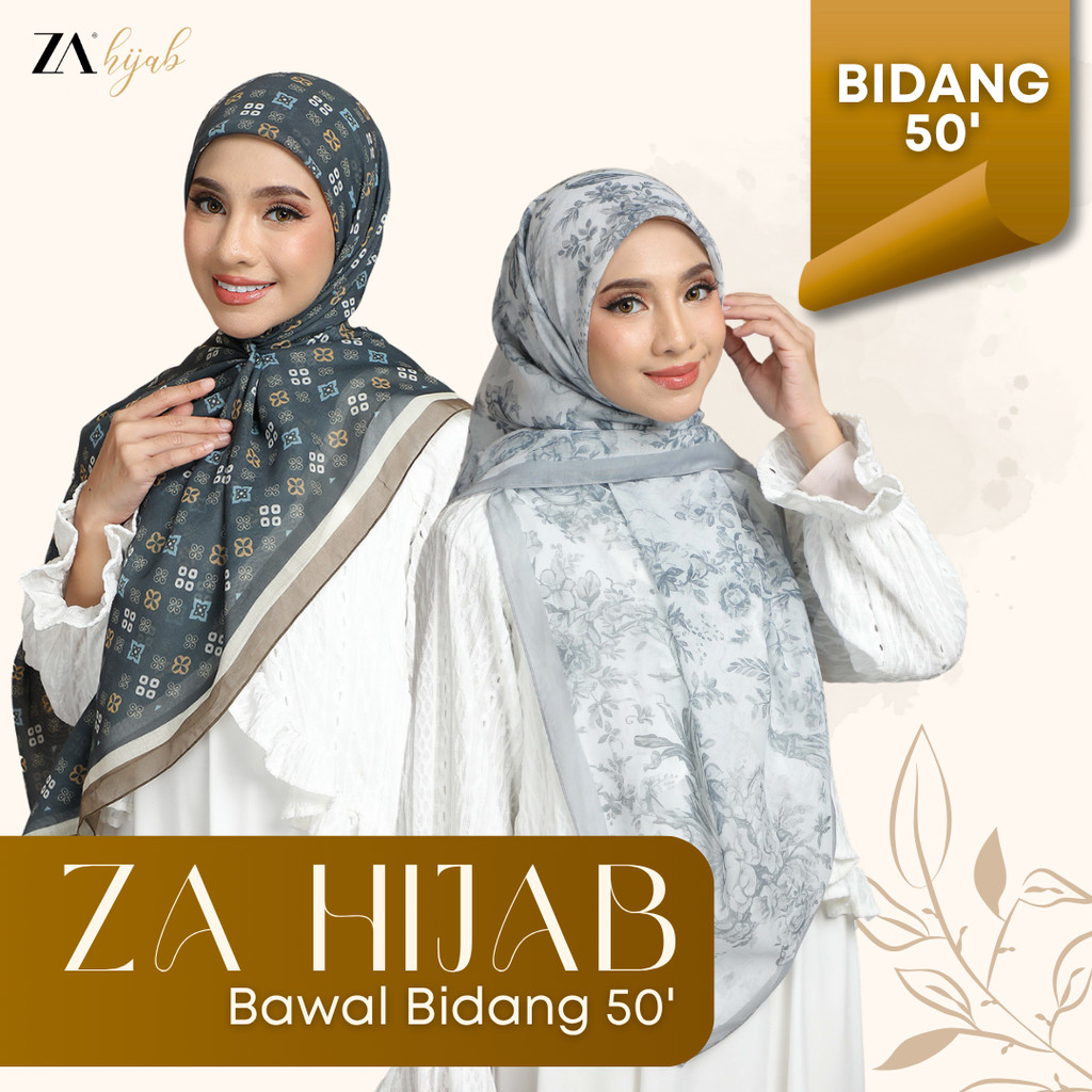 ZOE ARISSA 2025 RAYA HAJI PRINTED BAWAL BIDANG 50 Hijab Tudung Bawal Bercorak Square Hijab Shawl Design Coquette VIral