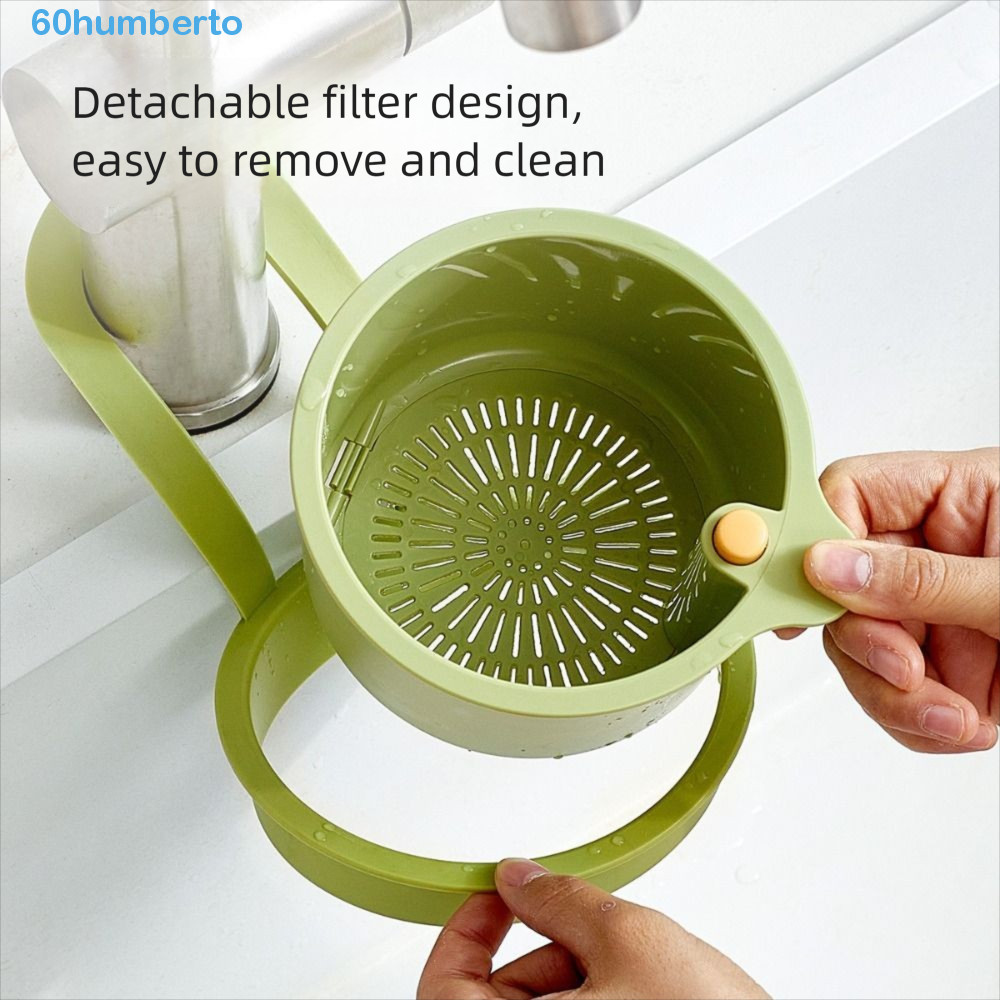 HUMBERTO Sink Hanging Strainer Basket, Creative Detachable Kitchen Garbage Filter, Openable Bottom Cover Multifunctional Quickly Drain Fruit Clean Filter Rack Kitchen Accessories