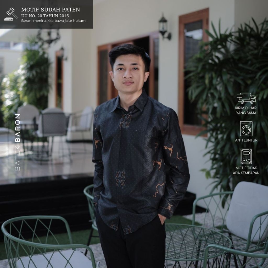 Must Durable Kemeja Batik Slimfit Full Furing Premium Katun Primisima Versatile Multi - Image 3