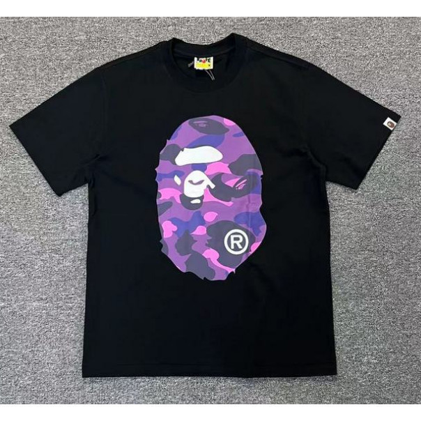 BAPE Shark Camouflage Printed T-Shirt Cotton Unisex Loose Fit Tee Baju Lelaki & Perempuan Casual Streetwear