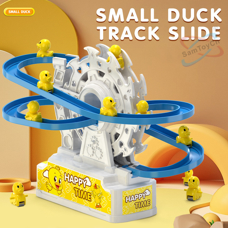Hot Supply Children's Duck Electric Stair Climbing Track Toy Baby Fun Rail Car Toy Wholesale gift toys for girl boy toys  toys for girls 10 years old girl toys 7 years old boys toys girls toys adult toy toys