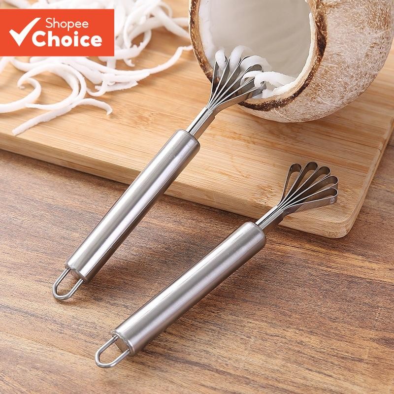 1Pc Stainless Steel Coconut Grater Coconut Scraper Potato Grater Durable Fish Scale Grater Kitchen Items