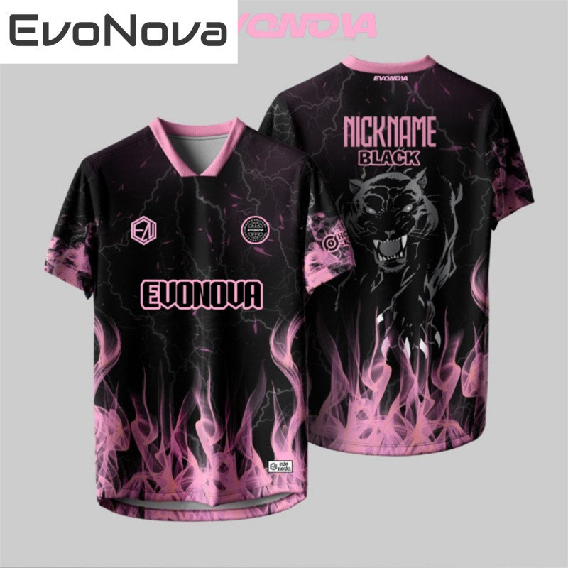 Evonova new design V-neck flame Jersey tshirt shirts men short sleeve quick dry full sublimation microfiber Jersey viral streetwear unisex free custom name
