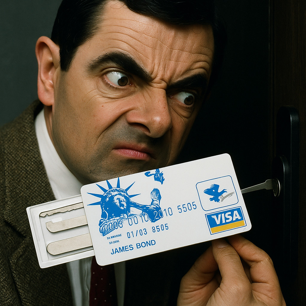 Workshop Heavy Professional Door Unlock Kit Credit Card Size Lock Pick LOCKMALL 5 Piece Tool - Image 2