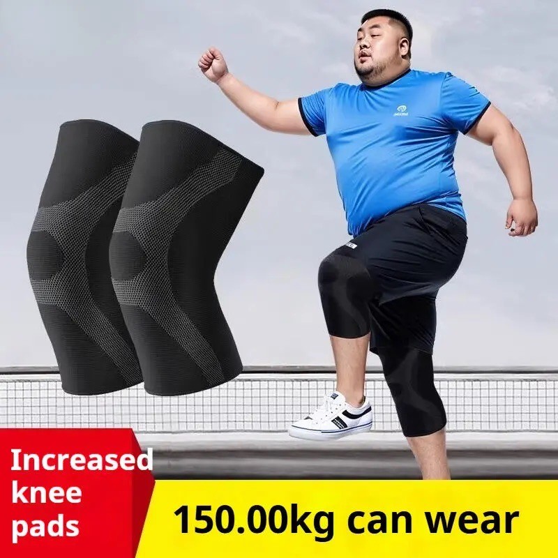 KINETIX Sports Knee Pads for Heavy Men 100-150kg | Large Size Anti-Slip Joint Support | Cold Proof Warmth Protection | Upgraded Hiking Running Knee Guards | Collision Protection