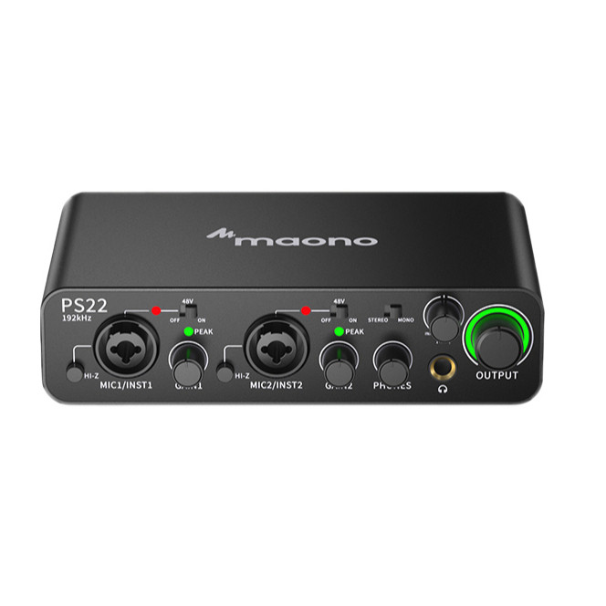 MAONO PS22 ProStudio Audio Interface USB Sound Card for Recording Music Production Podcast YouTube S
