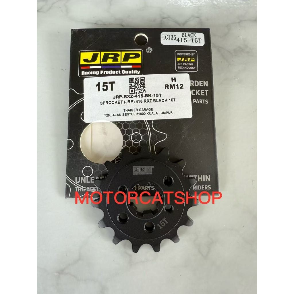 JRP Thailand Sprocket Depan (BLACK 415) (Size 15T) RXZ / LC135 / Y110 4 Screw Sprocket