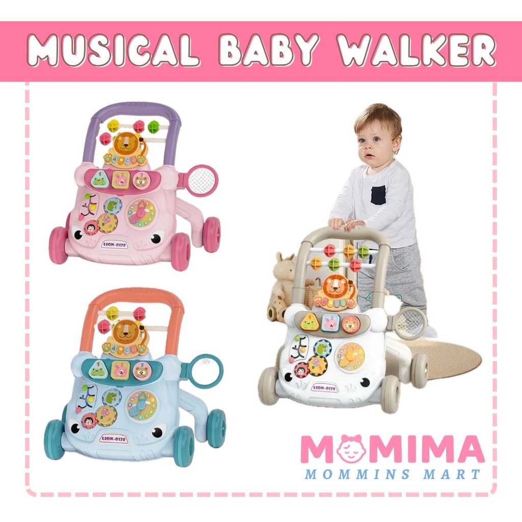 Baby Walker Push Car With Music And Lights Learn To Walk And Stand Children Toddler perjalanan