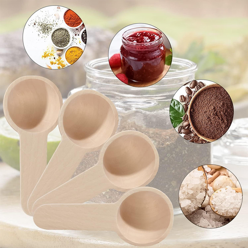 Mini Wooden Spoon Small Coffee Tea Spoons Honey Salt Spices Condiment Scoop Kitchen Utensils Tools Sudu Kayu