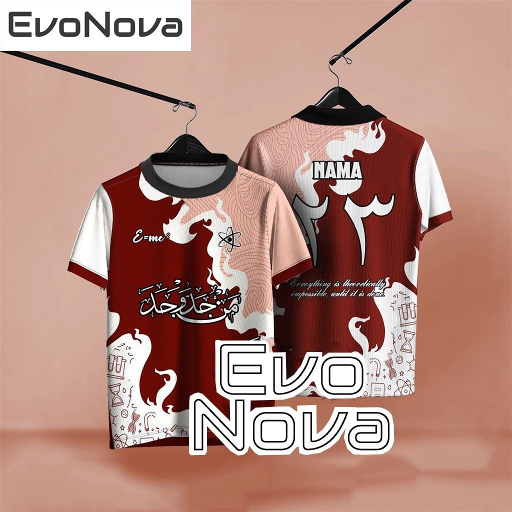 【Free Custom Name & Number】EvoNova Cheap Muslimah Shirt Muslimah Jersey Shirt Men's T-shirt Thailand Viral Custom Jersey Ootd Collar Blvckroseapparel Polo Shirt