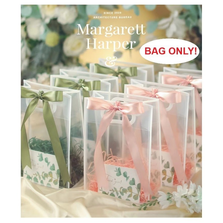 1pc PVC Tote Beg Telus Untuk Festival Hadiah Perkahwinan PVC Transparent Tote Bag For Wedding & Festival Gift