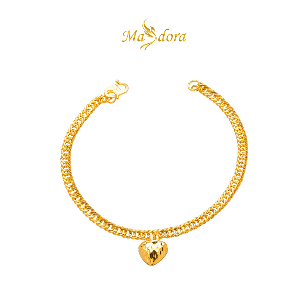 MASDORA 916 Gold Bracelet Rantai Tangan Emas ~ Lipan Licin Mid-Love (EMAS 916/22K)