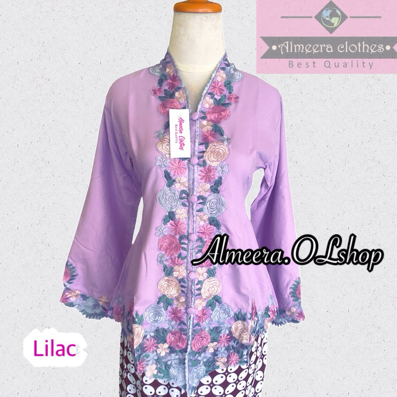 Versatile Must Encim kebaya color combination of modern kartini embroidered flowers - Image 5