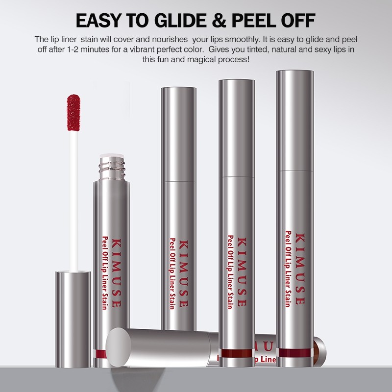 Multi Purpose KIMUSE Peel Off Lip Liner Stain 12 Hours Long Lasting Cosmetic Waterproof High Pigmented Tint Durable
