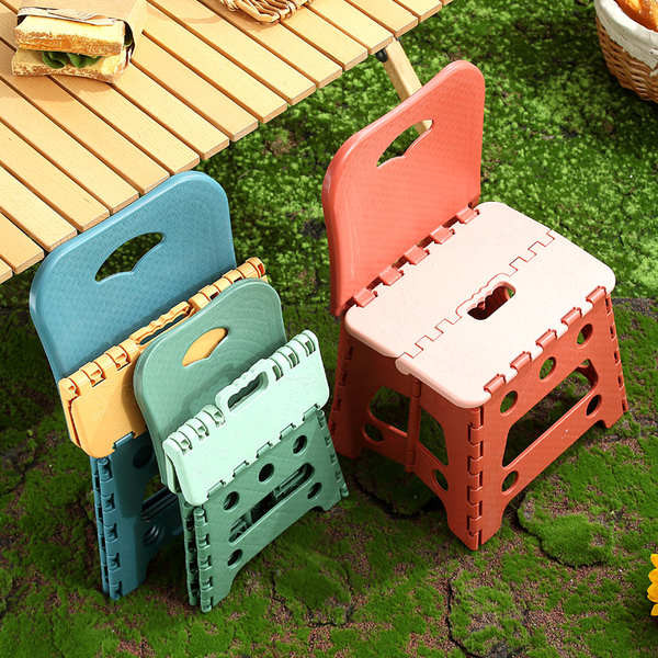 camping chair outdoor chair Bangku piknik dewasa kanak-kanak mudah alih, kerusi gerai, bangku memancing, kasut ganti rumah tangga, kerusi lipat, bangku lipat belakang plastik