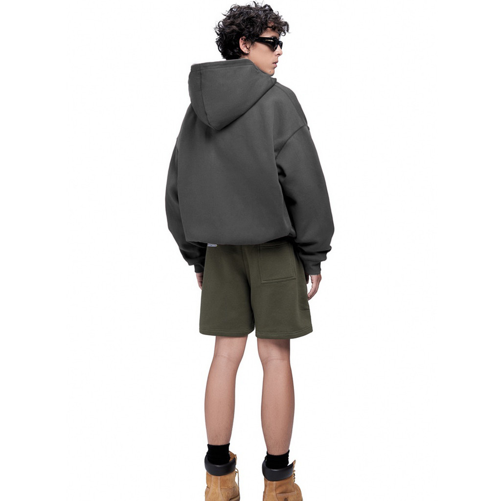 Quality Premium RELUV Local unisex plain boxy hoodie foreign felt 3 colors Jacket crop top form men w Purpose Have - Image 3