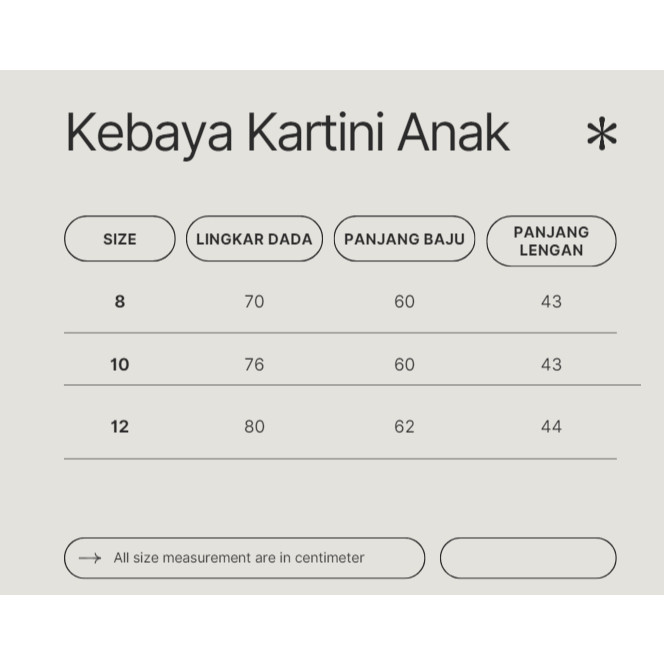 Must Premium Children's Kartini Kebaya / Graduation Favorite Encim Top Multi - Image 2