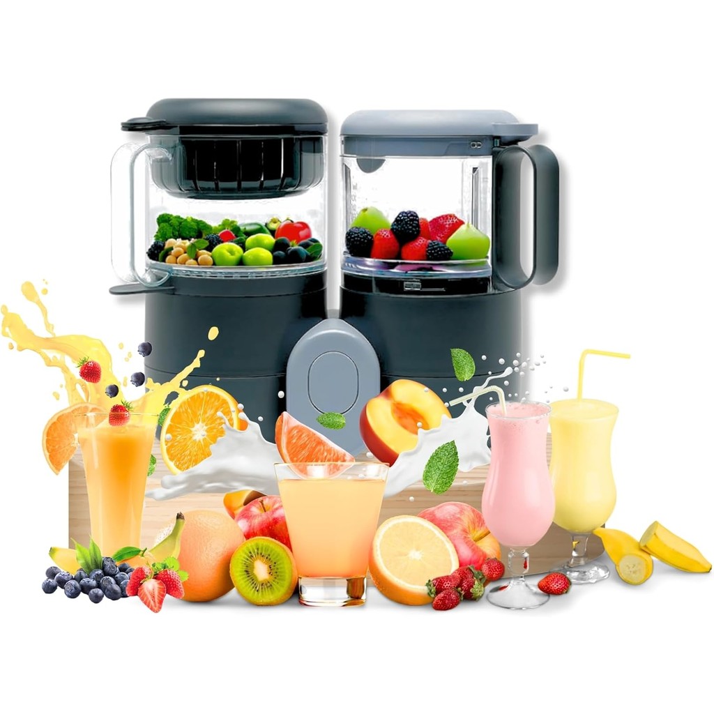 Baby Food Maker Steamer and Blender - Multifunction Baby Food Processor and Steamer w/Blender, Defrosting & Reheating - Use as Puree Maker and Grinder Machine for Feeding Set Essen