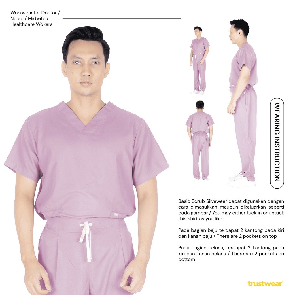 Durable Multi Doctor's Scrub/OKA OK Nurse/Doctor Short Sleeve II SILVAWEAR Clothes Only - Image 2