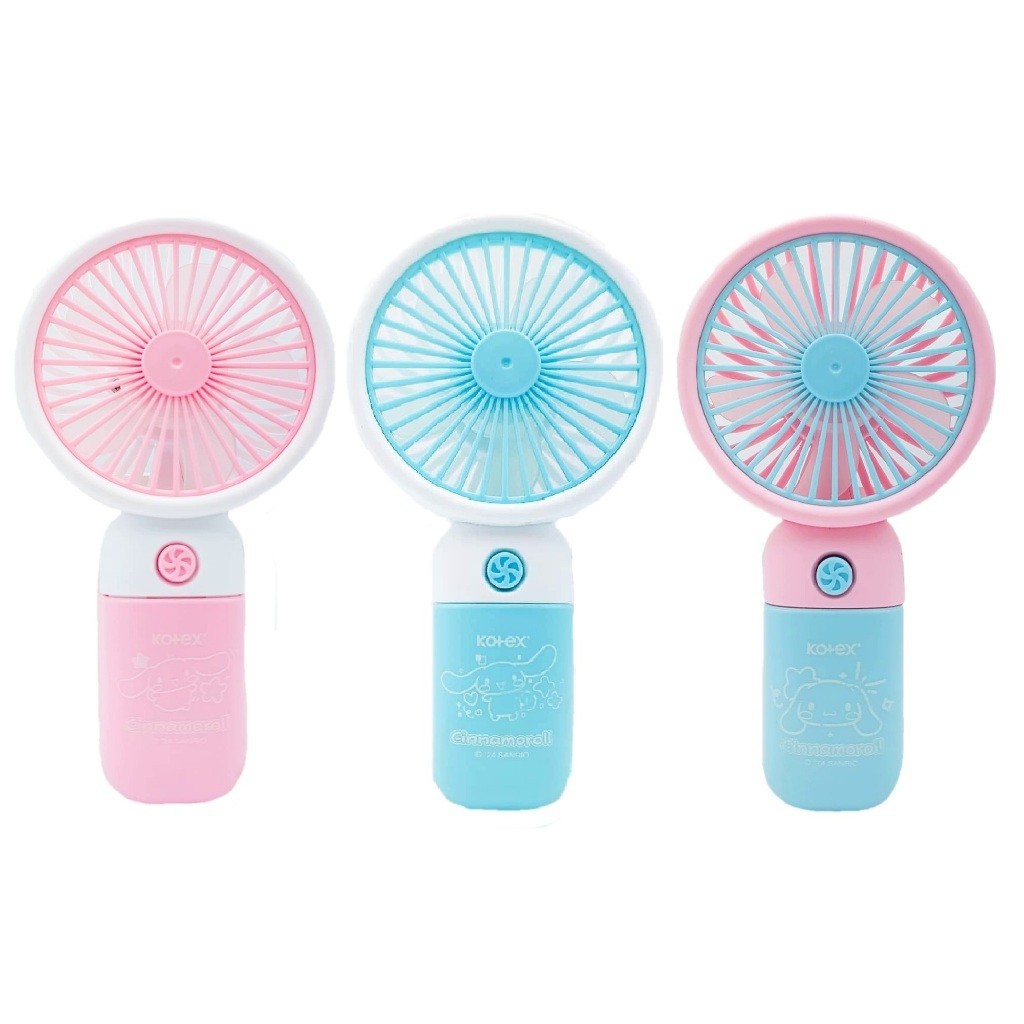 Kotex Cinnamoroll USB Fan Mini Fan Hand-held Usb Charge Kipas Mini Kipas