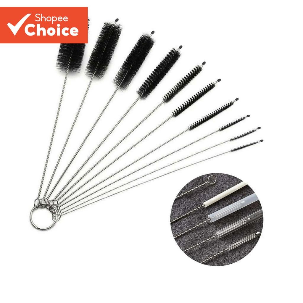 Straw Cleaner Brush Set 10-Pack For Metal Glass Reusable Straws And Baby Bottles Easter Birthday